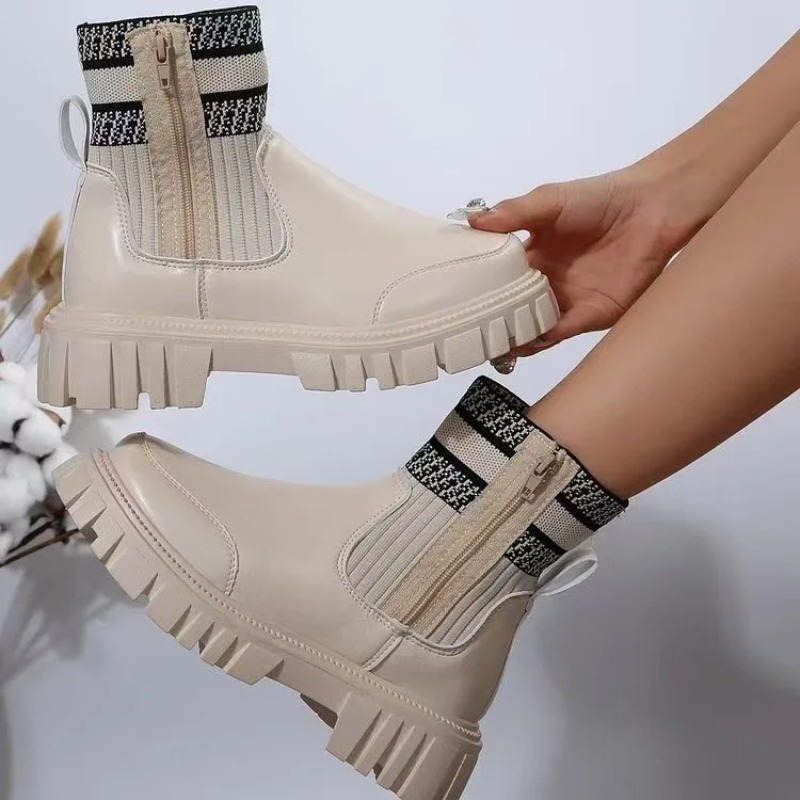 Women'S Fashion Socks - 2026 Autumn Women's Spliced Jacquard Knit