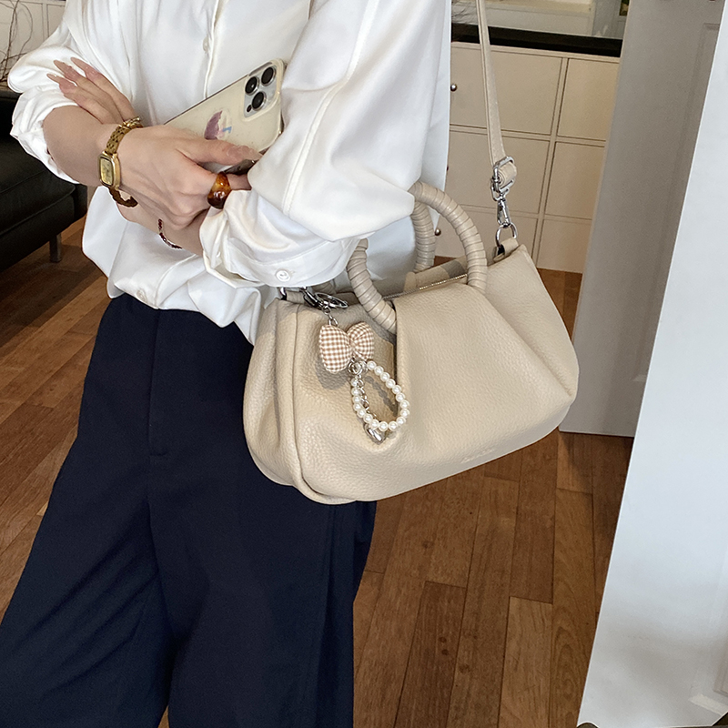 Pleated Design Round Top-handl - Women'S Fashion Boutique recension och pris