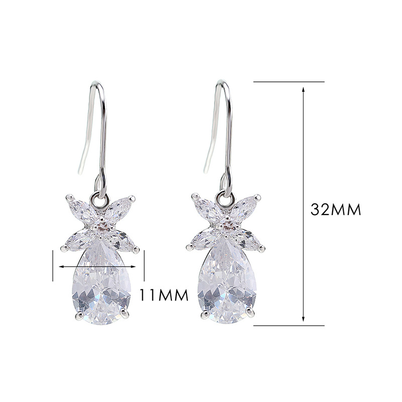 Copper inlaid zircon flower re - Women'S Fashion E Commerce recension och pris
