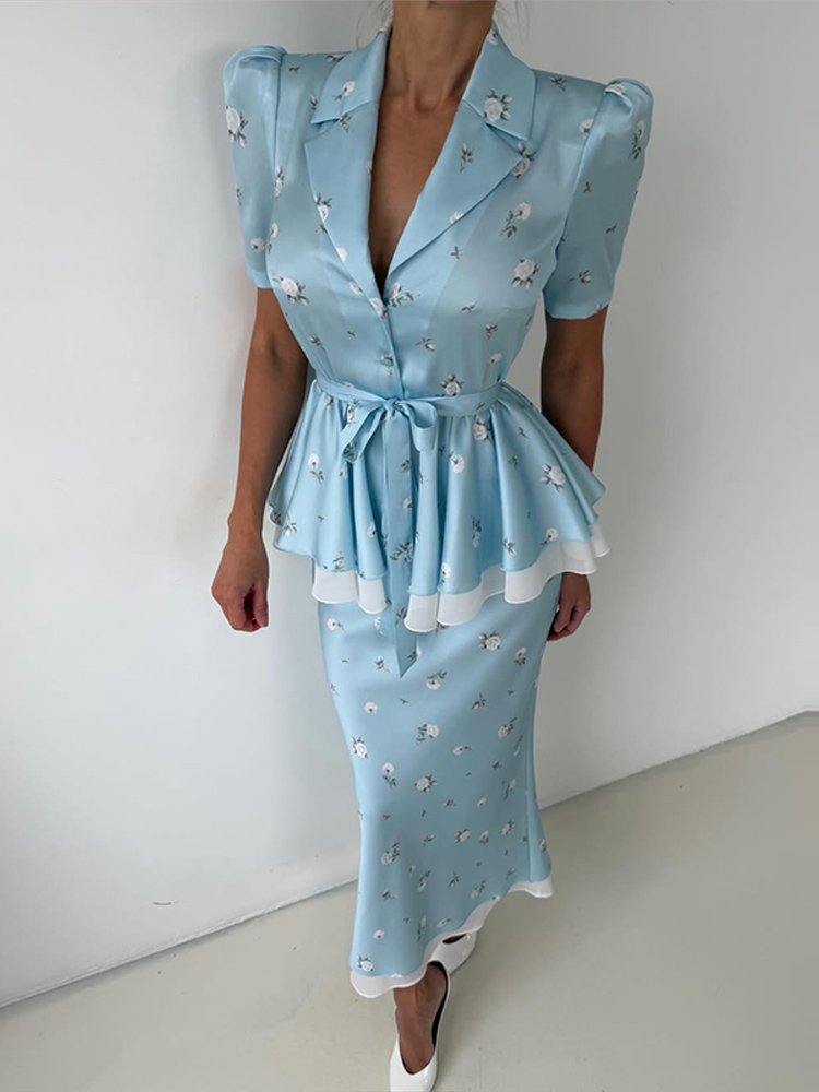 Floral Blazer Coat Skirt Sets  - Women'S Fashion Trends Spring 2026 recension och pris