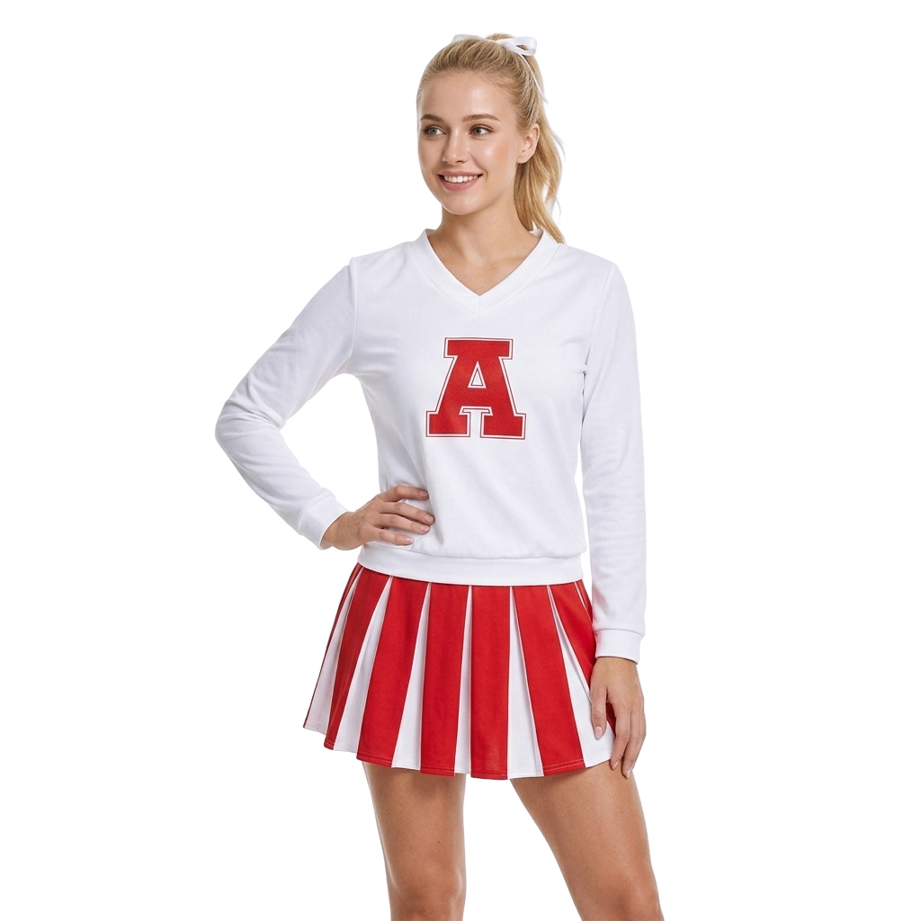 Betty Nerd Cheerleader Uniform - Pleated Skirt Women recension och pris