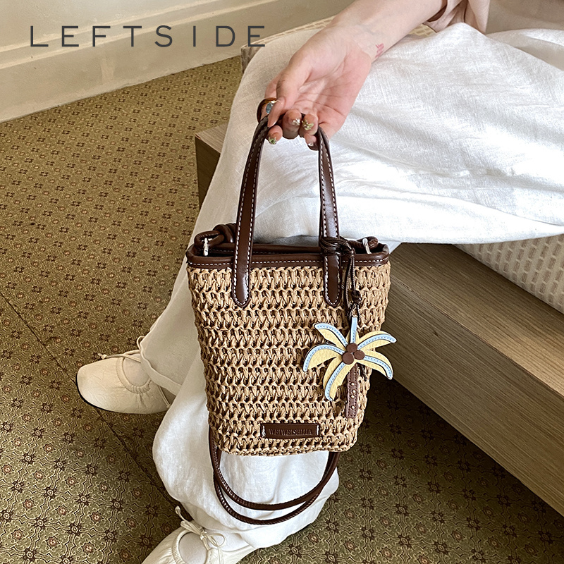 Women Mini Straw Woven Bucket  - Women'S Fashion Trends Spring 2026 recension och pris