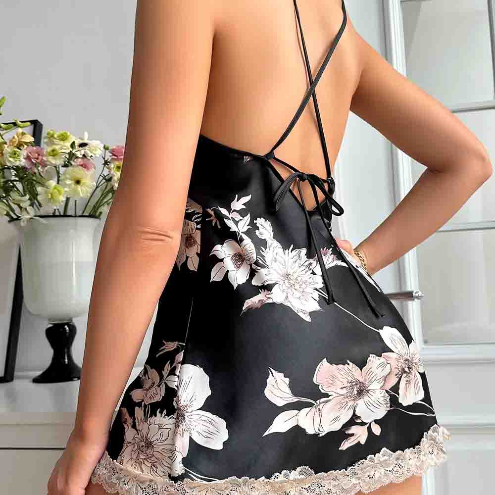 New Ice Silk Sleeping Skirt Th - Women'S Fashion Pajamas recension och pris
