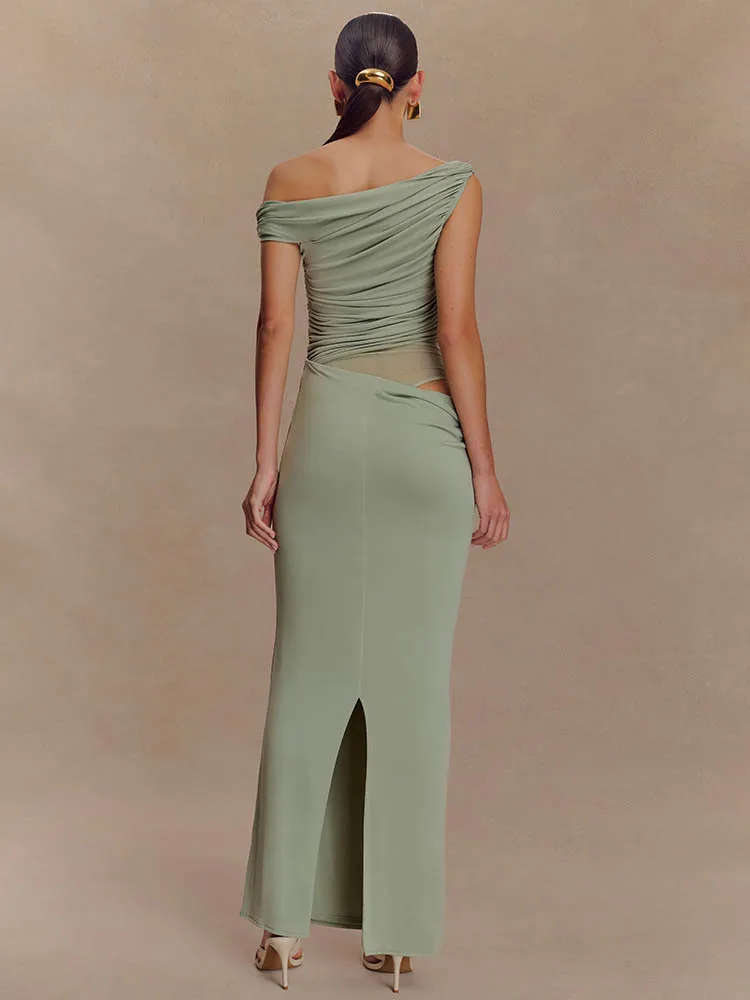 One Shoulder Slinky Sexy Maxi  - Women'S Fashion In 1920 recension och pris