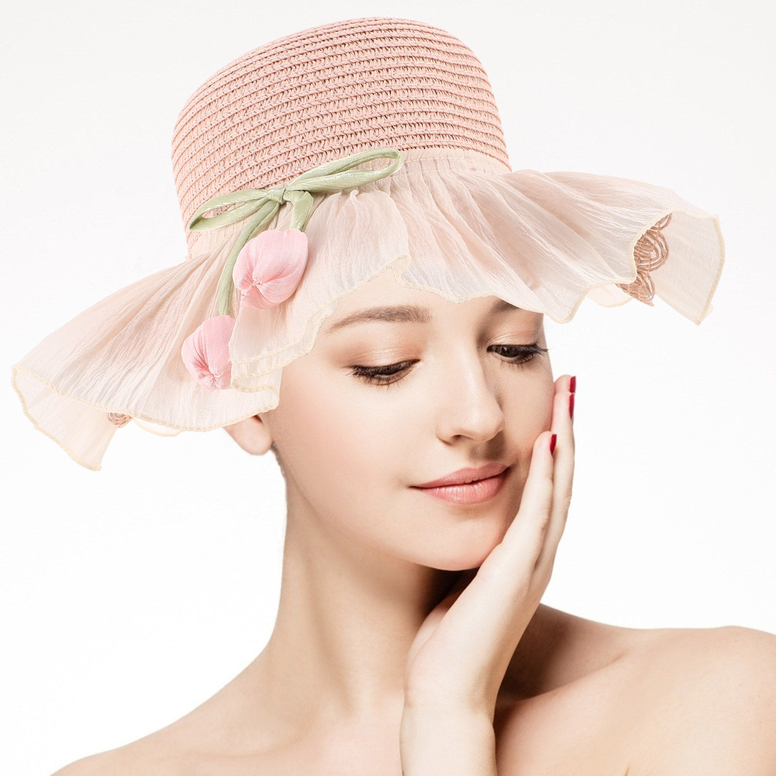 Girl Summer Straw Sun Hat Wide - Straw Hat Summer recension och pris
