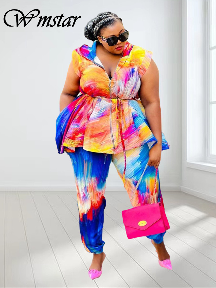 Wmstar Plus Size Women Clothin - Tie Dye Two Piece recension och pris