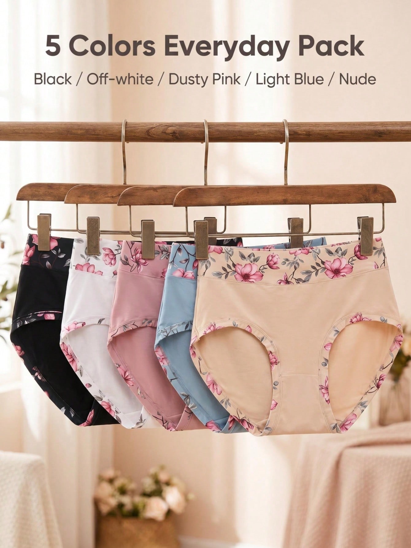 5PCS Plus Size Women's Flower  - Trend Women Fashion recension och pris