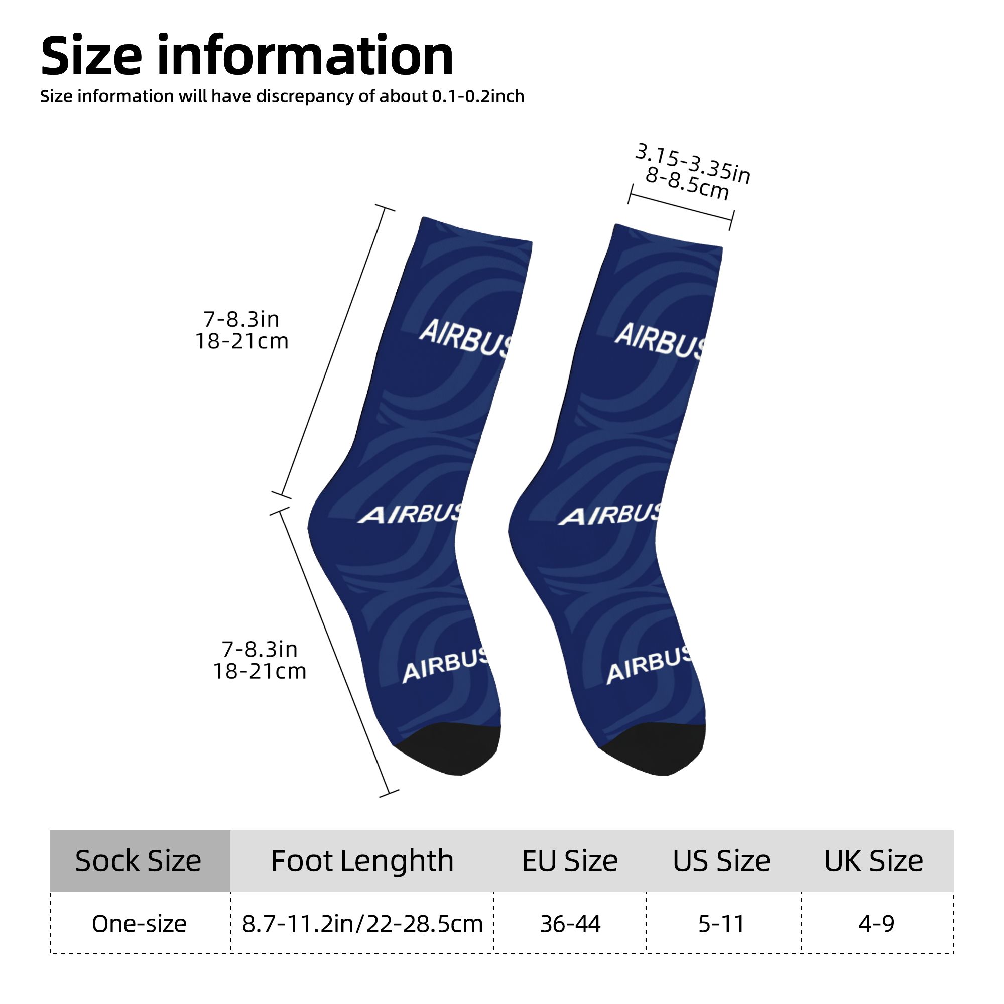Custom Fashion Printed Airbus  - Women'S Fashion Socks recension och pris