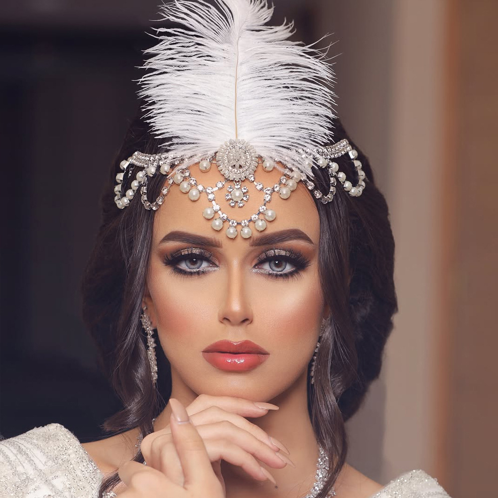 Vintage White Feather Flapper  - Women'S Fashion In 1920 recension och pris