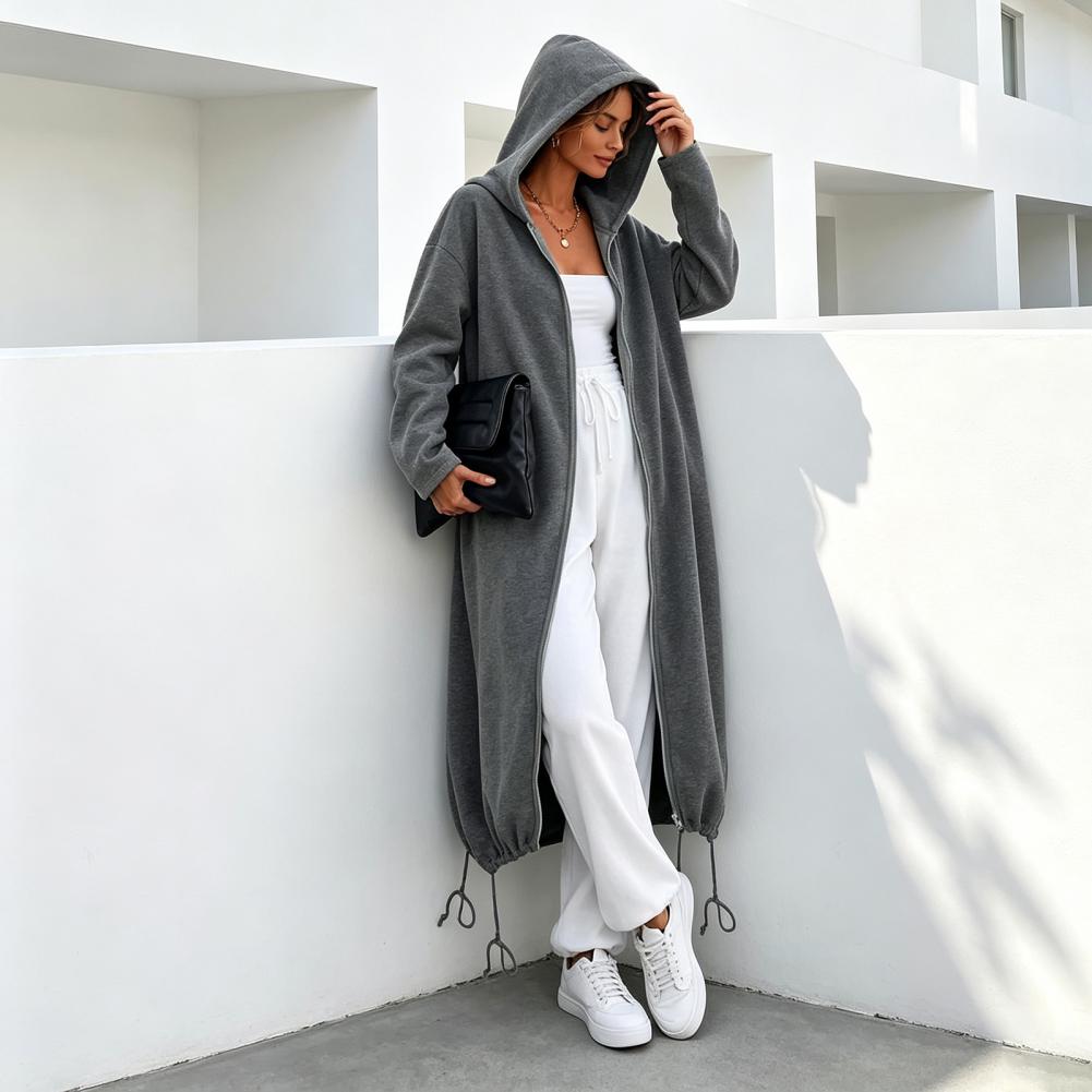 Women Long Hooded Jacket for F - Hoodie Women Oversized recension och pris
