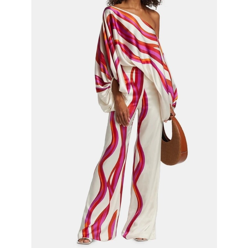 Women Satin Print Pajamas Suit - Women'S Fashion Pajamas recension och pris