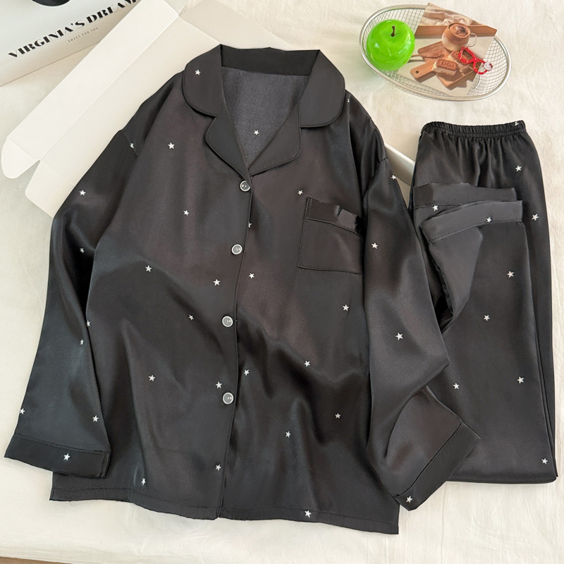 Fashionable Simple Star Black  - Women'S Fashion Pajamas recension och pris