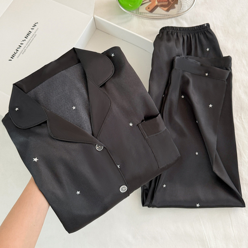 Fashionable Simple Star Black  - Women'S Fashion Pajamas recension och pris