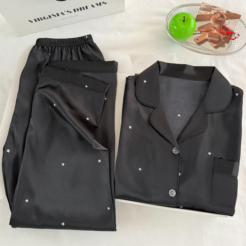 Fashionable Simple Star Black  - Women'S Fashion Pajamas recension och pris
