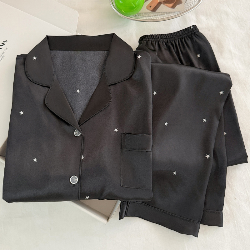 Fashionable Simple Star Black  - Women'S Fashion Pajamas recension och pris