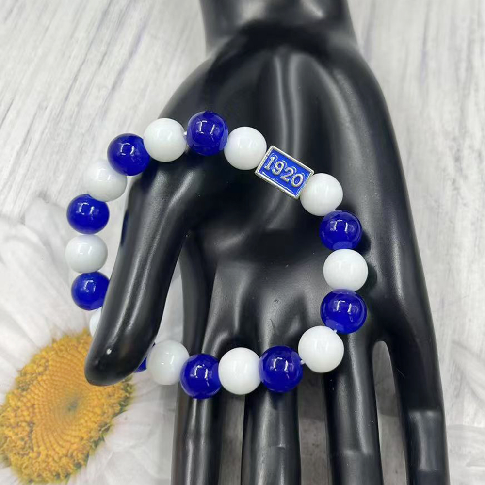 Blue and White Glass Beads Zet - Women'S Fashion In 1920 recension och pris