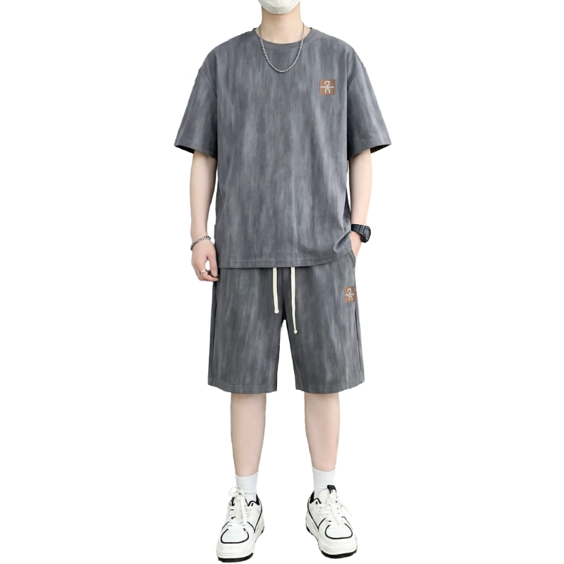 【T-Shirt + 5-Point Shorts】Men' - Tie Dye Two Piece recension och pris