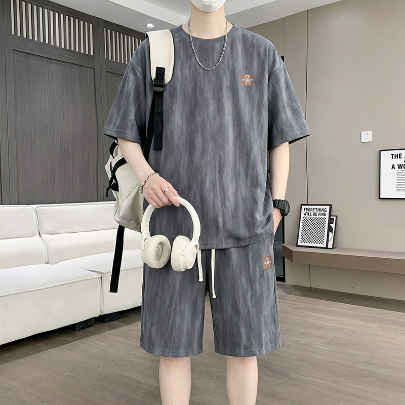 【T-Shirt + 5-Point Shorts】Men' - Tie Dye Two Piece recension och pris