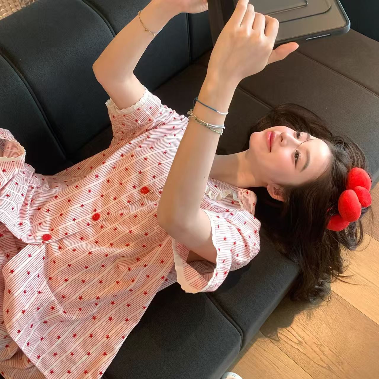 Y2K Fashion Pink Striped Star  - Women'S Fashion Pajamas recension och pris