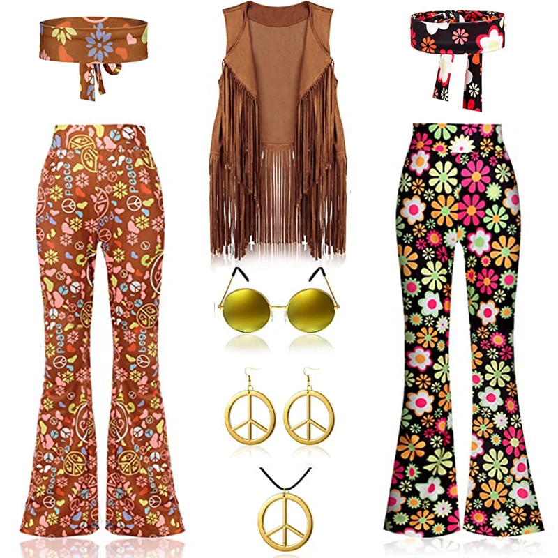 Hippie Disco 60s 70s Cosplay C - Women'S Fashion From The 70S recension och pris