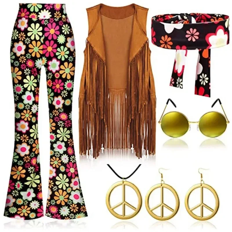 Hippie Disco 60s 70s Cosplay C - Women'S Fashion From The 70S recension och pris
