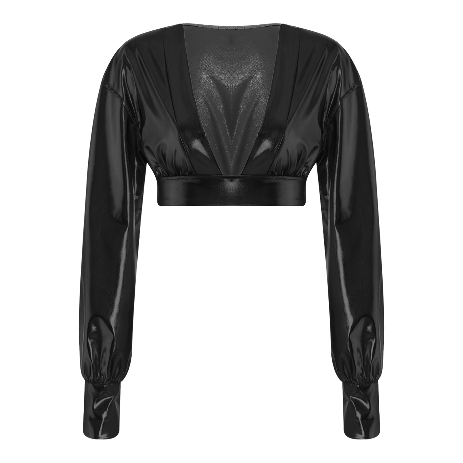 Womens Y2K Metallic Shiny Hip  - Crop Top Women recension och pris